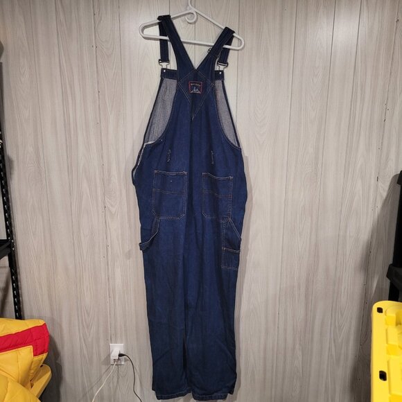 Vintage Roundy Ridge Bib Denim Blue Jean Carpenter Overalls Size 40 - Picture 3 of 8
